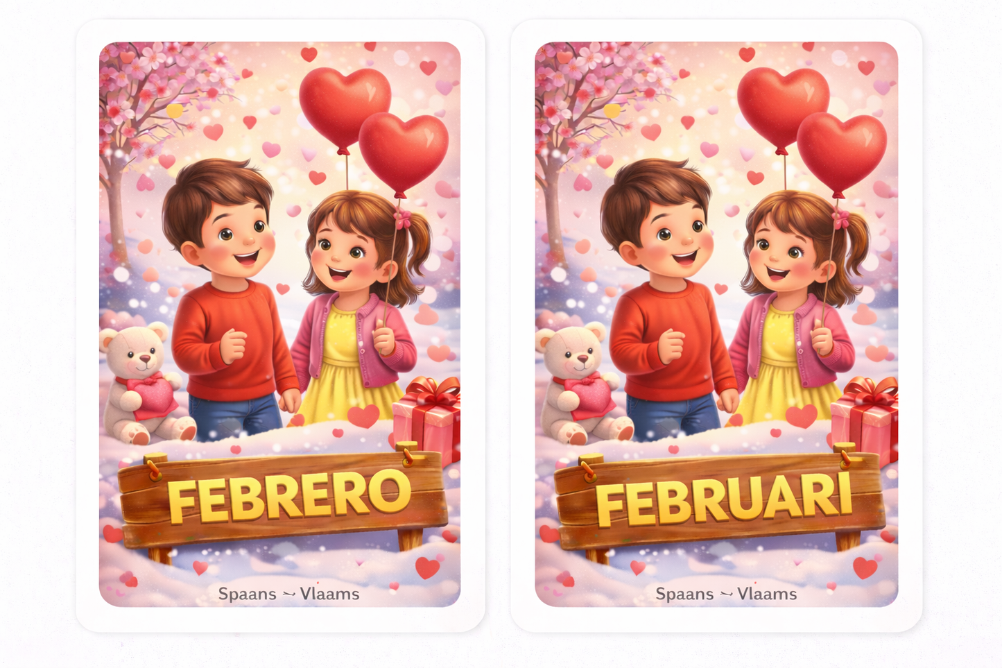 Spaans Leren - COMPLEET PAKKET (2 Memory Games + Boekje) - PrintnPaws