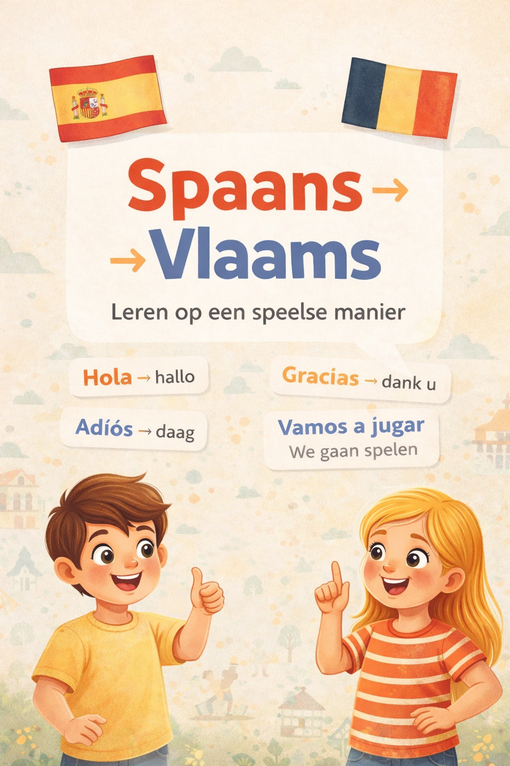 Spaans naar Vlaams - Taalspelletjes Boekje PDF - PrintnPaws