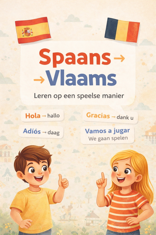 Spaans naar Vlaams - Taalspelletjes Boekje PDF - PrintnPaws