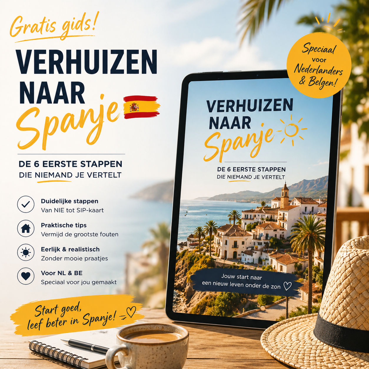 GRATIS PDF - Verhuizen naar Spanje? 🇪🇸 De 6 stappen die niemand je vertelt - PrintnPaws