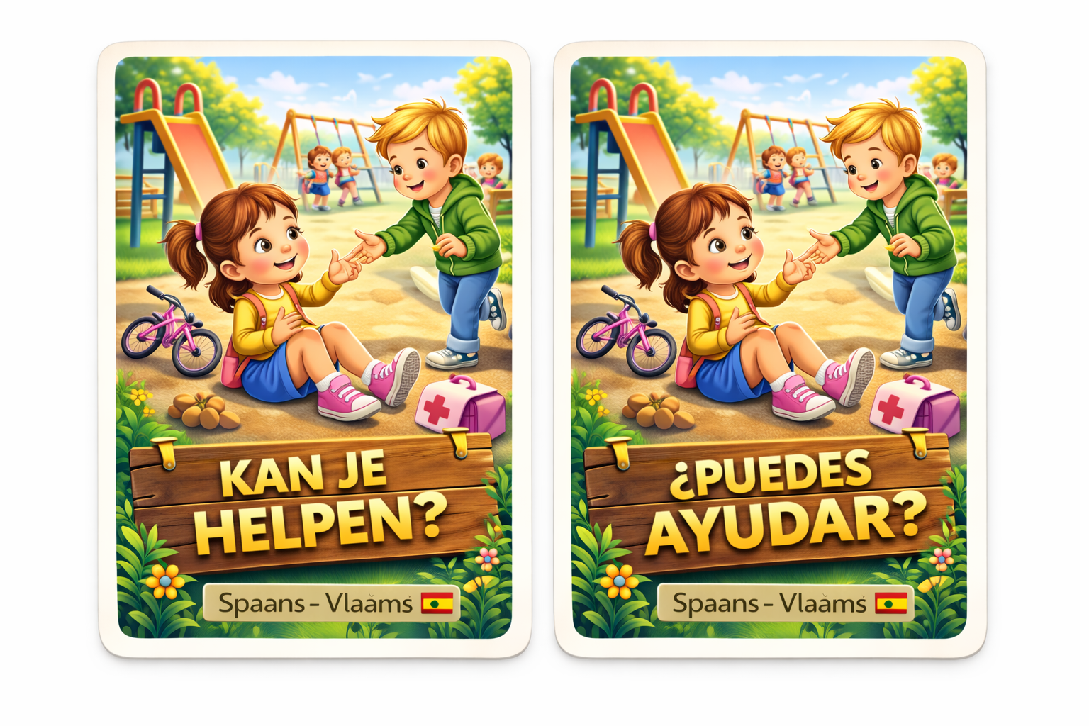 Pdf Speelplaats & Schoolzinnen Memory Game - PrintnPaws