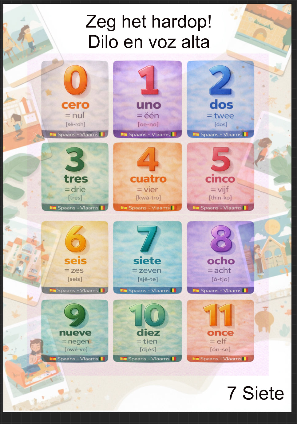 Spaans Leren - COMPLEET PAKKET (2 Memory Games + Boekje) - PrintnPaws