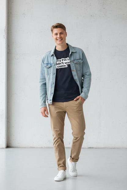 Sorry I'm Late T-shirt – Grappig Introvert Shirt | Sarcasme Humor - PrintnPaws
