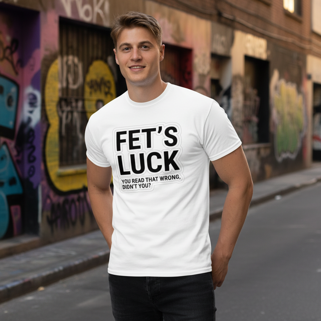 FET'S LUCK T-shirt – Virale Mind Trick | Grappig Optical Illusion Shirt