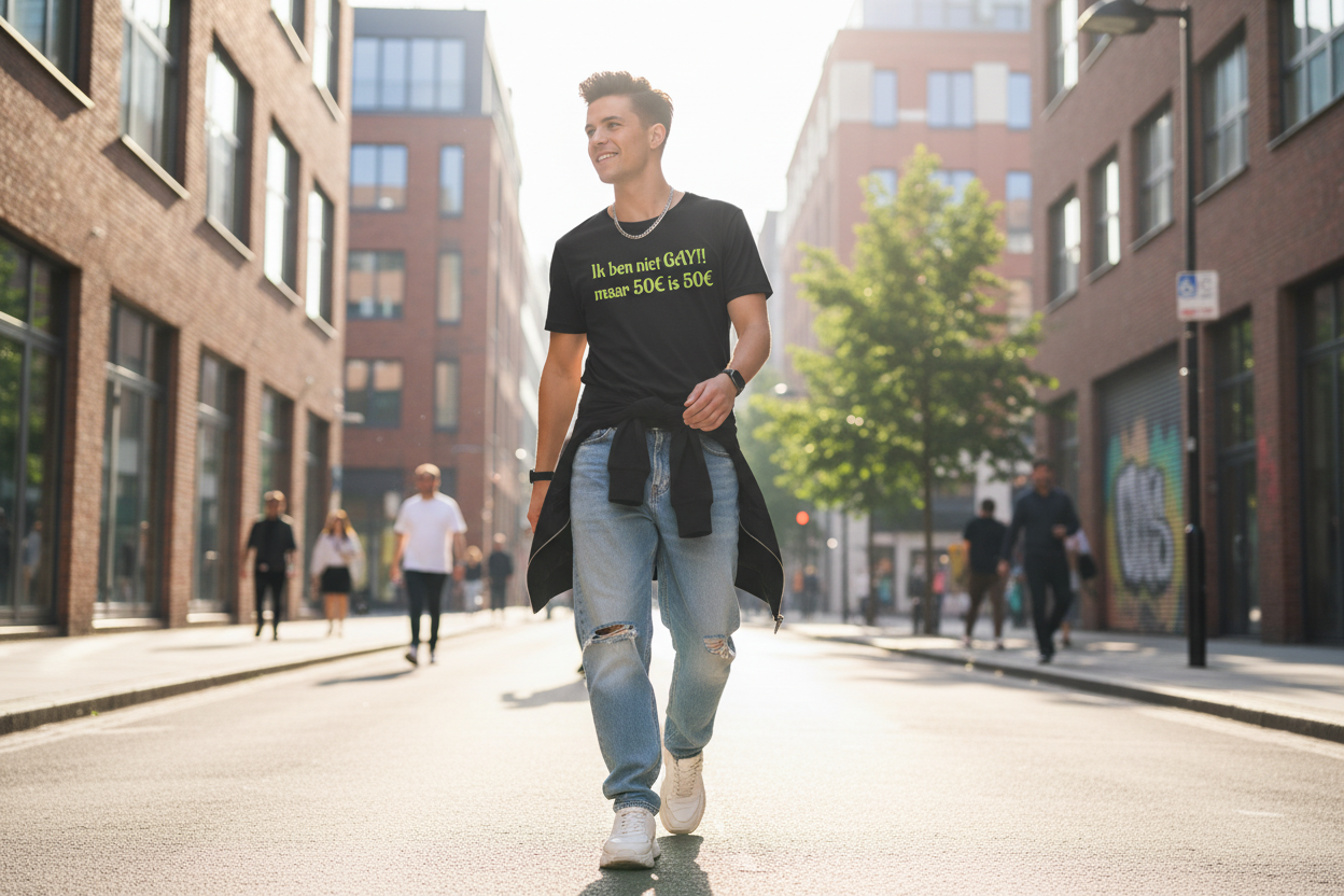 Ik ben niet gay, maar 50€ is 50€ T-shirt – Grappig Statement Shirt - PrintnPaws
