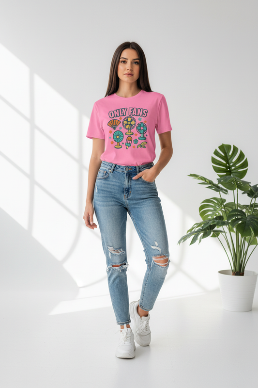 ONLY FANS T-shirt Dames – Grappige Woordgrap | Softstyle Women's Tee - PrintnPaws