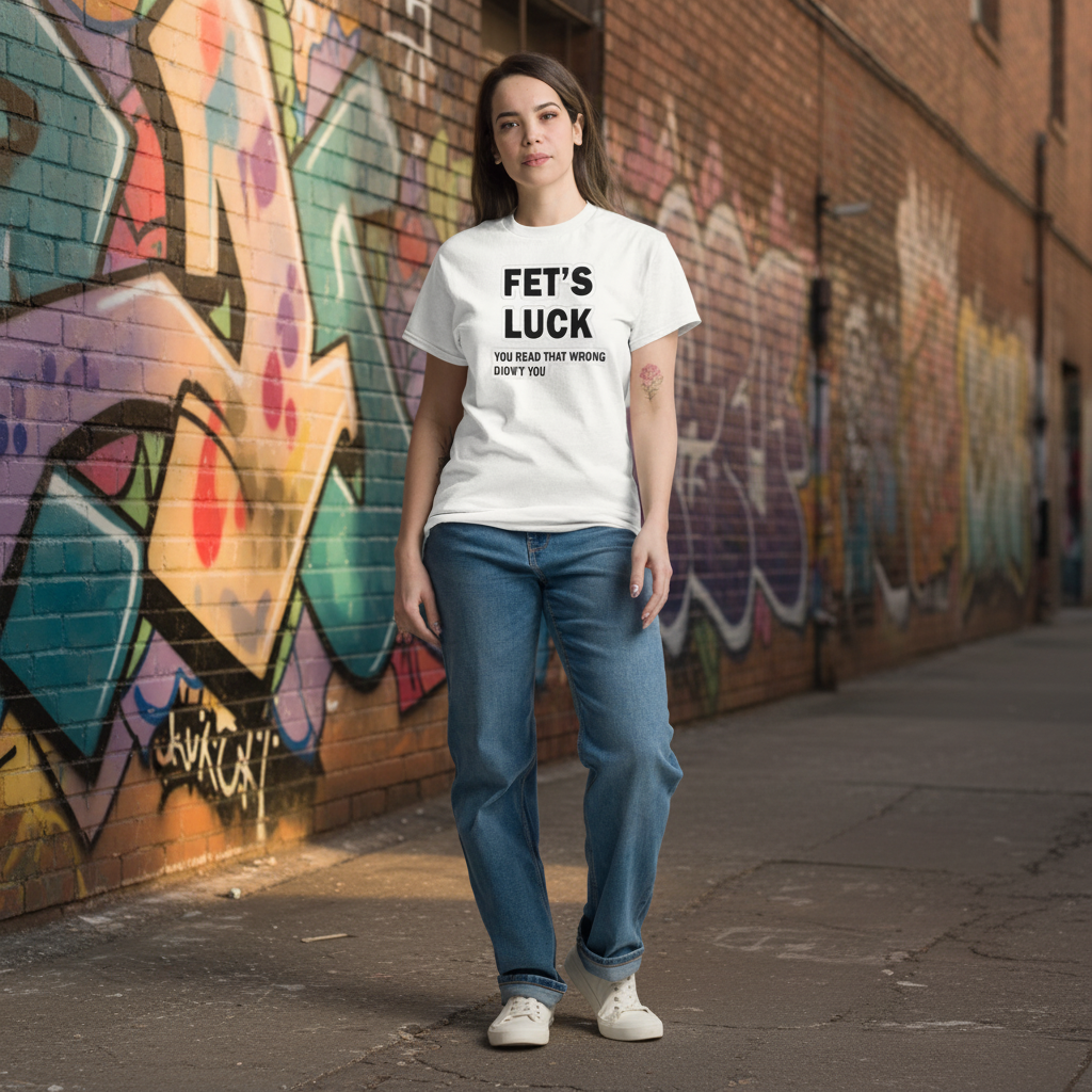 FET'S LUCK T-shirt – Virale Mind Trick | Grappig Optical Illusion Shirt