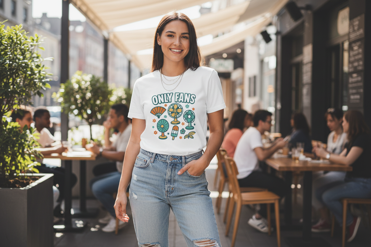 ONLY FANS T-shirt Dames – Grappige Woordgrap | Softstyle Women's Tee - PrintnPaws